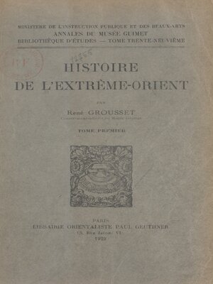 cover image of Histoire de l'Extrême-Orient (1)